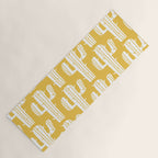 Mid Century Modern Desert Cactus Pattern 835 Yellow Yoga Mat Gallery Image 1