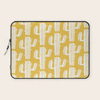 Mid Century Modern Desert Cactus Pattern 835 Yellow Laptop Sleeve Gallery Image 1