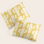 Mid Century Modern Desert Cactus Pattern 835 Yellow Pillow Sham Gallery Image 3