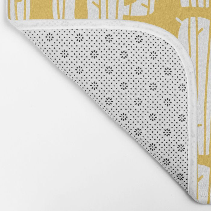 Mid Century Modern Desert Cactus Pattern 835 Yellow Bath Mat Gallery Image 2