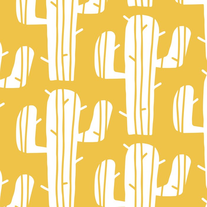 Mid Century Modern Desert Cactus Pattern 835 Yellow Coffee Mug Gallery Image 2