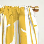 Mid Century Modern Desert Cactus Pattern 835 Yellow Window Curtain Gallery Image 2