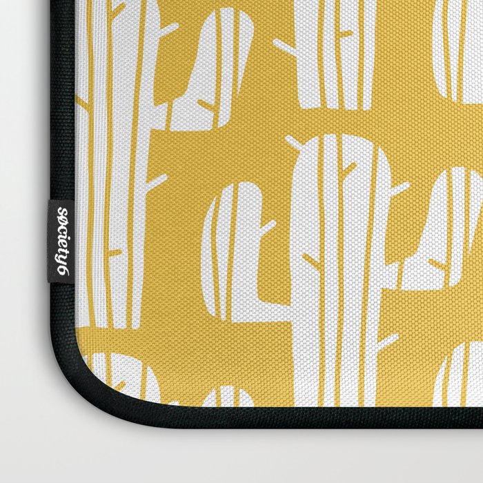 Mid Century Modern Desert Cactus Pattern 835 Yellow Laptop Sleeve Gallery Image 3