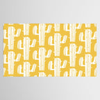 Mid Century Modern Desert Cactus Pattern 835 Yellow Tablecloth Gallery Image 2