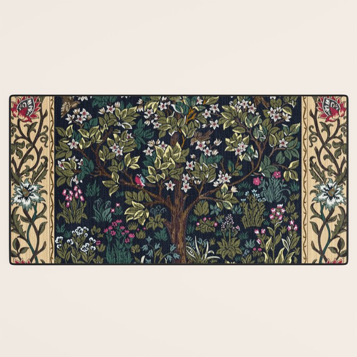 Tree of Life Blue by William Morris Desk Mat Gallery Image 3