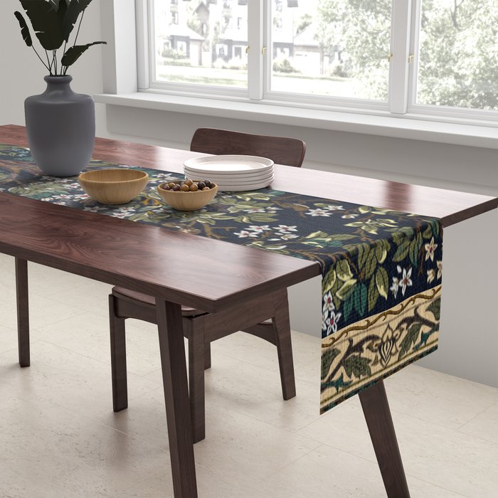 Tree of Life Blue by William Morris Table Runner Gallery Image 2