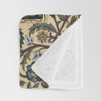 Tree of Life Blue by William Morris Throw Blanket Gallery Image 3