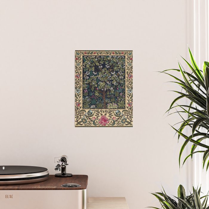 Tree of Life Blue by William Morris Poster Gallery Image 2
