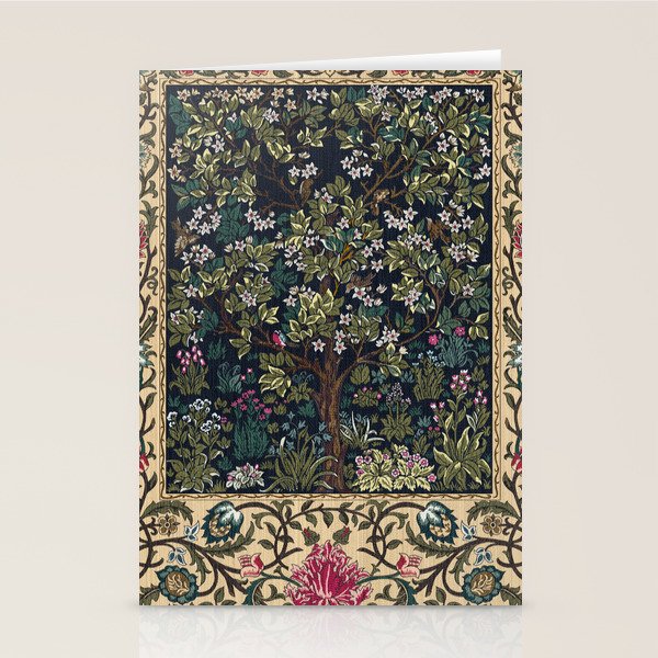 Tree of Life Blue by William Morris Stationery Card Gallery Image 1
