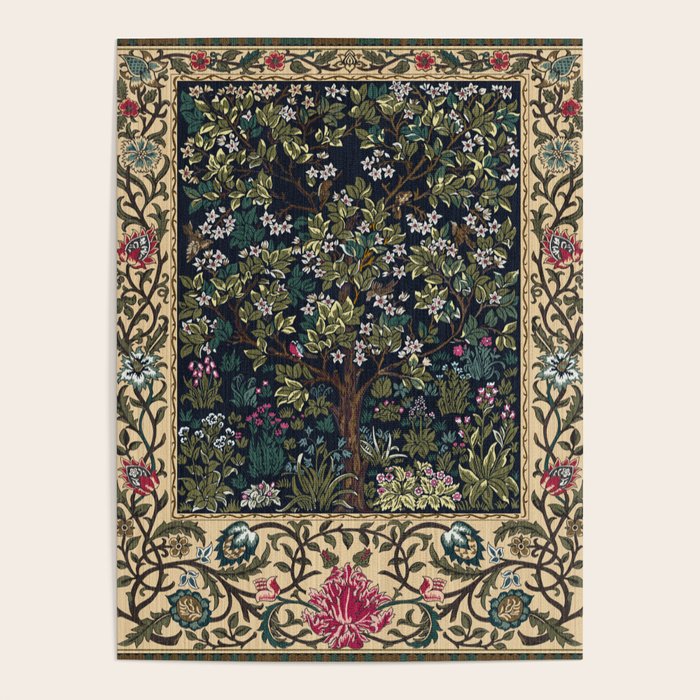 Tree of Life Blue by William Morris Poster Gallery Image 1