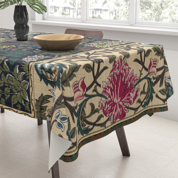 Tree of Life Blue by William Morris Tablecloth Gallery Image 3