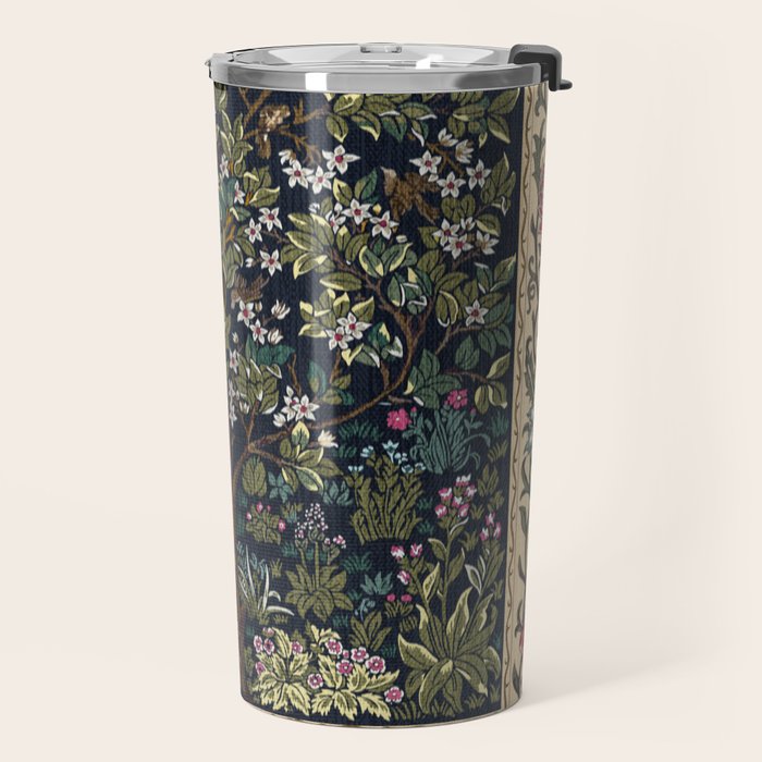 Tree of Life Blue by William Morris Travel Mug Gallery Image 2