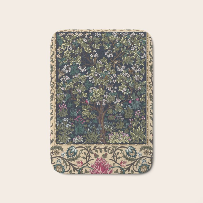 Tree of Life Blue by William Morris Bath Mat Gallery Image 1