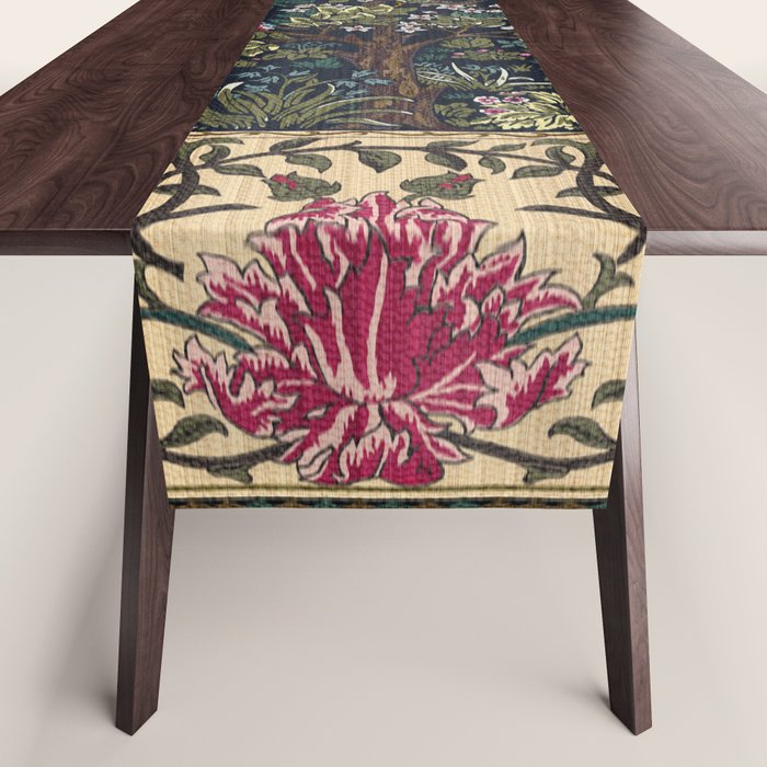 Tree of Life Blue by William Morris Table Runner Gallery Image 1