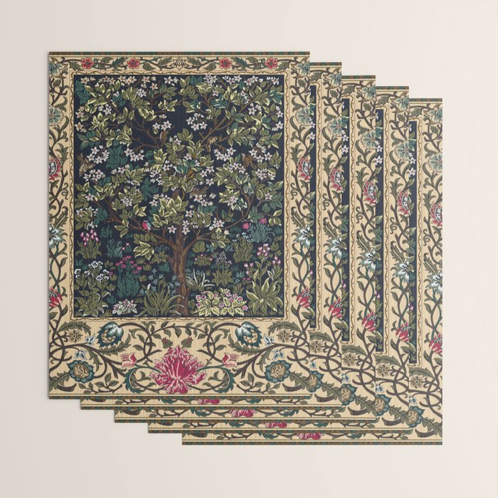 Tree of Life Blue by William Morris Wrapping Paper Gallery Image 3