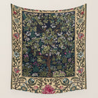 Tree of Life Blue by William Morris Wall Tapestry Gallery Image 4