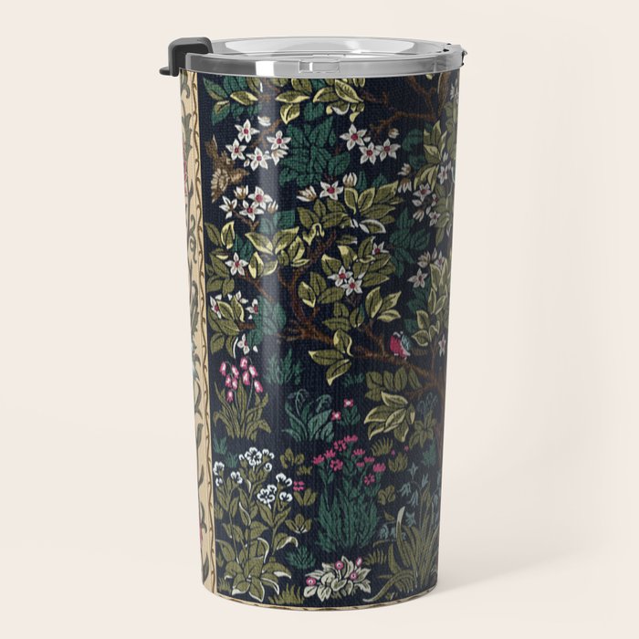 Tree of Life Blue by William Morris Travel Mug Gallery Image 3