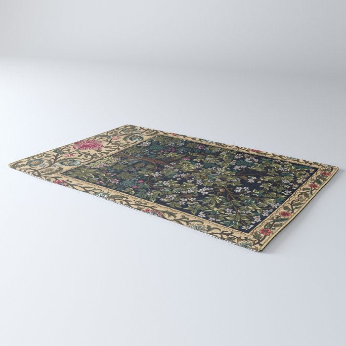 Tree of Life Blue by William Morris Rug Gallery Image 3