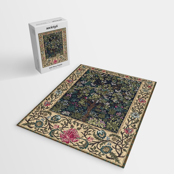 Tree of Life Blue by William Morris Jigsaw Puzzle Gallery Image 2