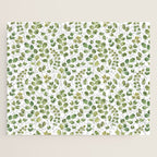Watercolor green botanical leaves hand painted pattern Jigsaw Puzzle Gallery Image 1