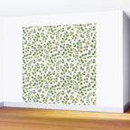 Watercolor green botanical leaves hand painted pattern Wall Mural Gallery Image 2
