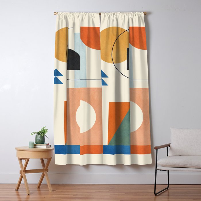 Geometric Color Play 02 Window Curtain Gallery Image 5