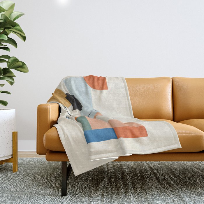 Geometric Color Play 02 Throw Blanket Gallery Image 1