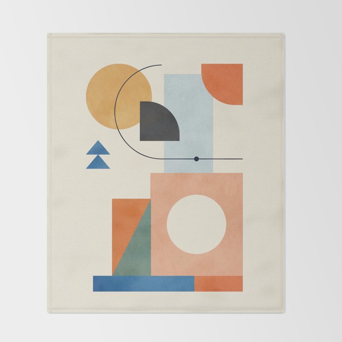 Geometric Color Play 02 Throw Blanket Gallery Image 2