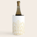 Beautiful White & Gold Mandala Pattern Wine Chiller Gallery Image 1