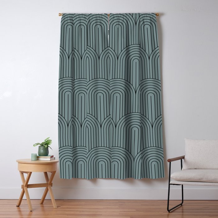 Art Deco Arch Pattern LIII Window Curtain Gallery Image 5