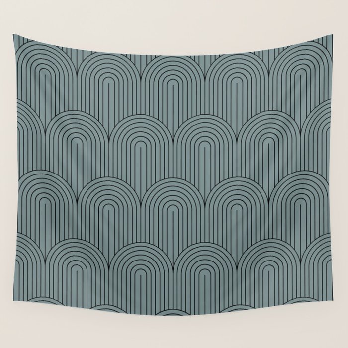 Art Deco Arch Pattern LIII Wall Tapestry Gallery Image 1