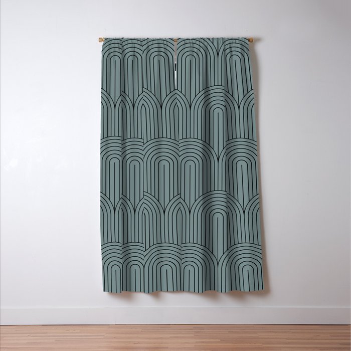 Art Deco Arch Pattern LIII Window Curtain Gallery Image 3