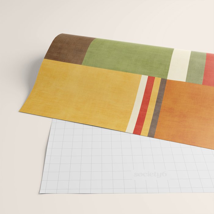 Earth Tones Fall Colors Geometric Artwork Wrapping Paper Gallery Image 2