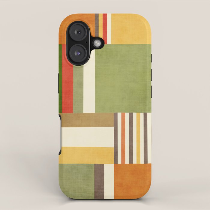 Earth Tones Fall Colors Geometric Artwork iPhone Case Gallery Image 1