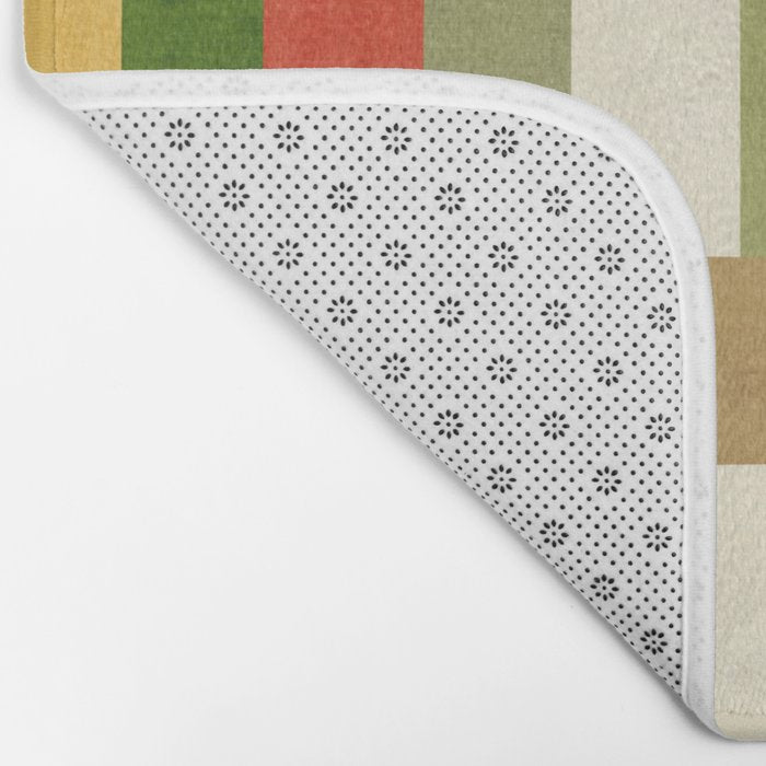 Earth Tones Fall Colors Geometric Artwork Bath Mat Gallery Image 2