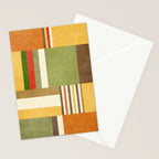Earth Tones Fall Colors Geometric Artwork Stationery Card Gallery Image 2