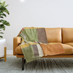 Earth Tones Fall Colors Geometric Artwork Throw Blanket Gallery Image 1