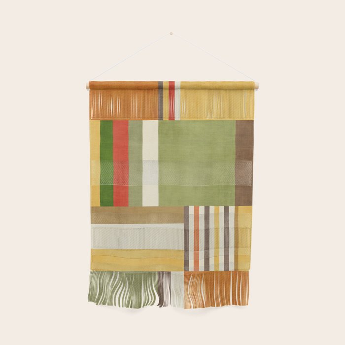 Earth Tones Fall Colors Geometric Artwork Wall Hanging Gallery Image 1