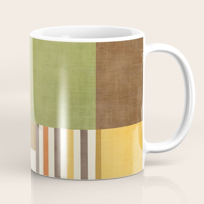 Earth Tones Fall Colors Geometric Artwork Coffee Mug Gallery Image 1