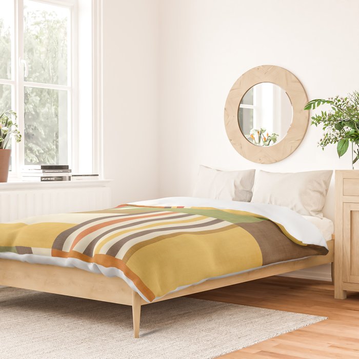 Earth Tones Fall Colors Geometric Artwork Duvet Cover Gallery Image 2