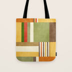 Earth Tones Fall Colors Geometric Artwork Tote Bag Gallery Image 1