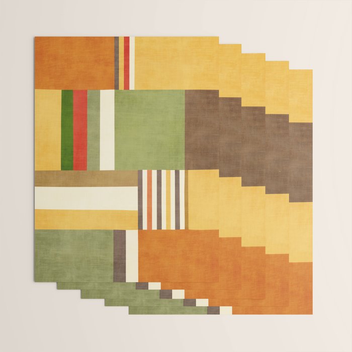 Earth Tones Fall Colors Geometric Artwork Wrapping Paper Gallery Image 3