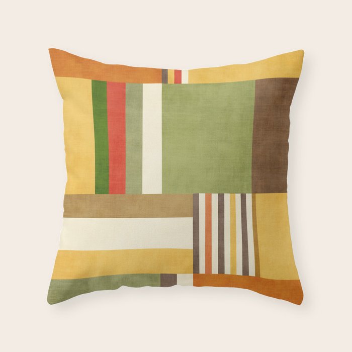 Earth Tones Fall Colors Geometric Artwork Throw Pillow Gallery Image 6