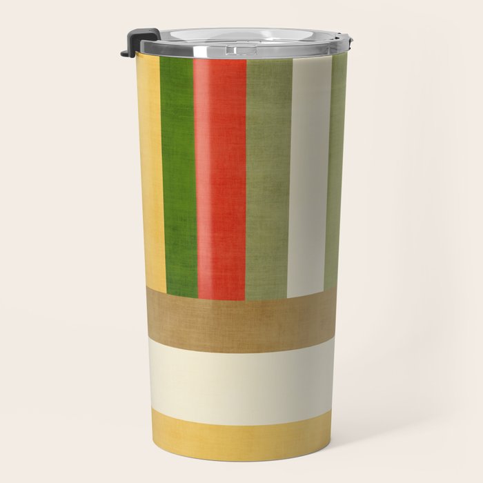 Earth Tones Fall Colors Geometric Artwork Travel Mug Gallery Image 3