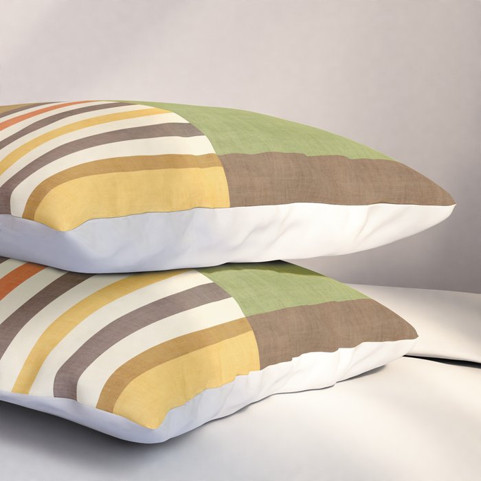 Earth Tones Fall Colors Geometric Artwork Pillow Sham Gallery Image 3
