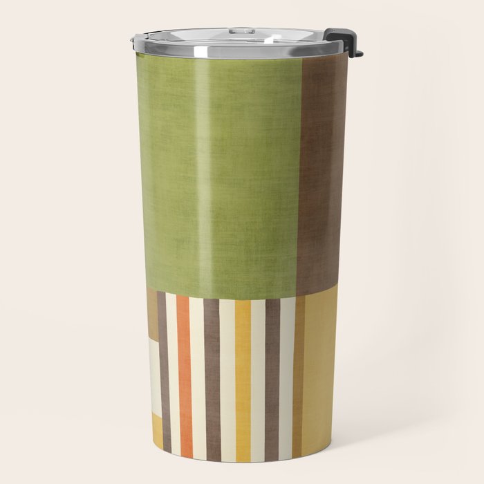 Earth Tones Fall Colors Geometric Artwork Travel Mug Gallery Image 2