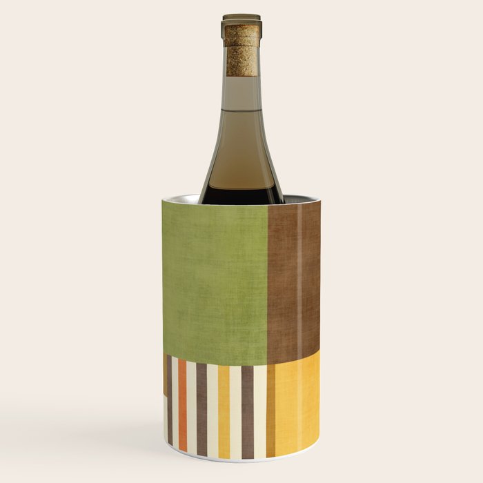 Earth Tones Fall Colors Geometric Artwork Wine Chiller Gallery Image 3