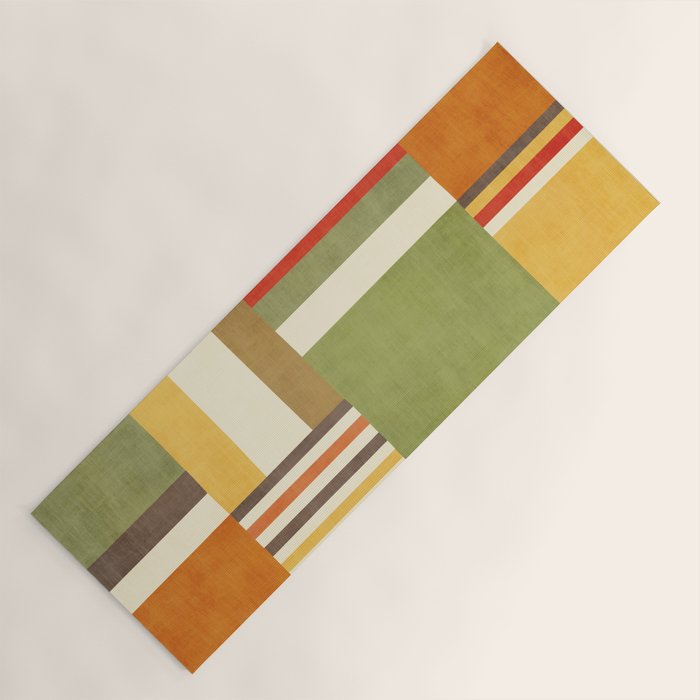 Earth Tones Fall Colors Geometric Artwork Yoga Mat Gallery Image 1