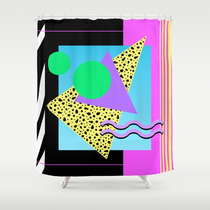 Memphis pattern 132 - 80s / 90s Retro Shower Curtain Gallery Image 1