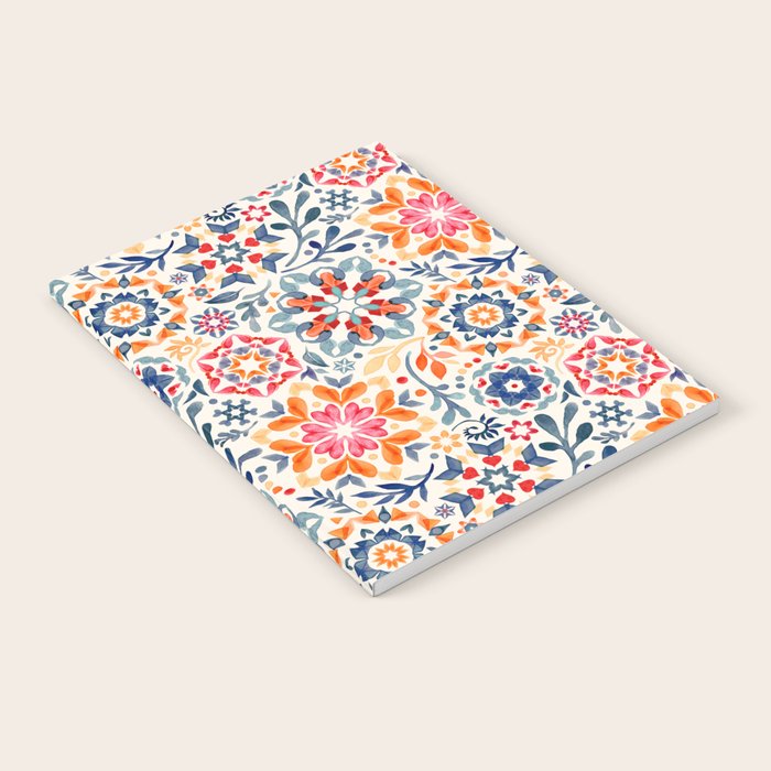 Watercolor Kaleidoscope Floral - desaturated Notebook Gallery Image 2